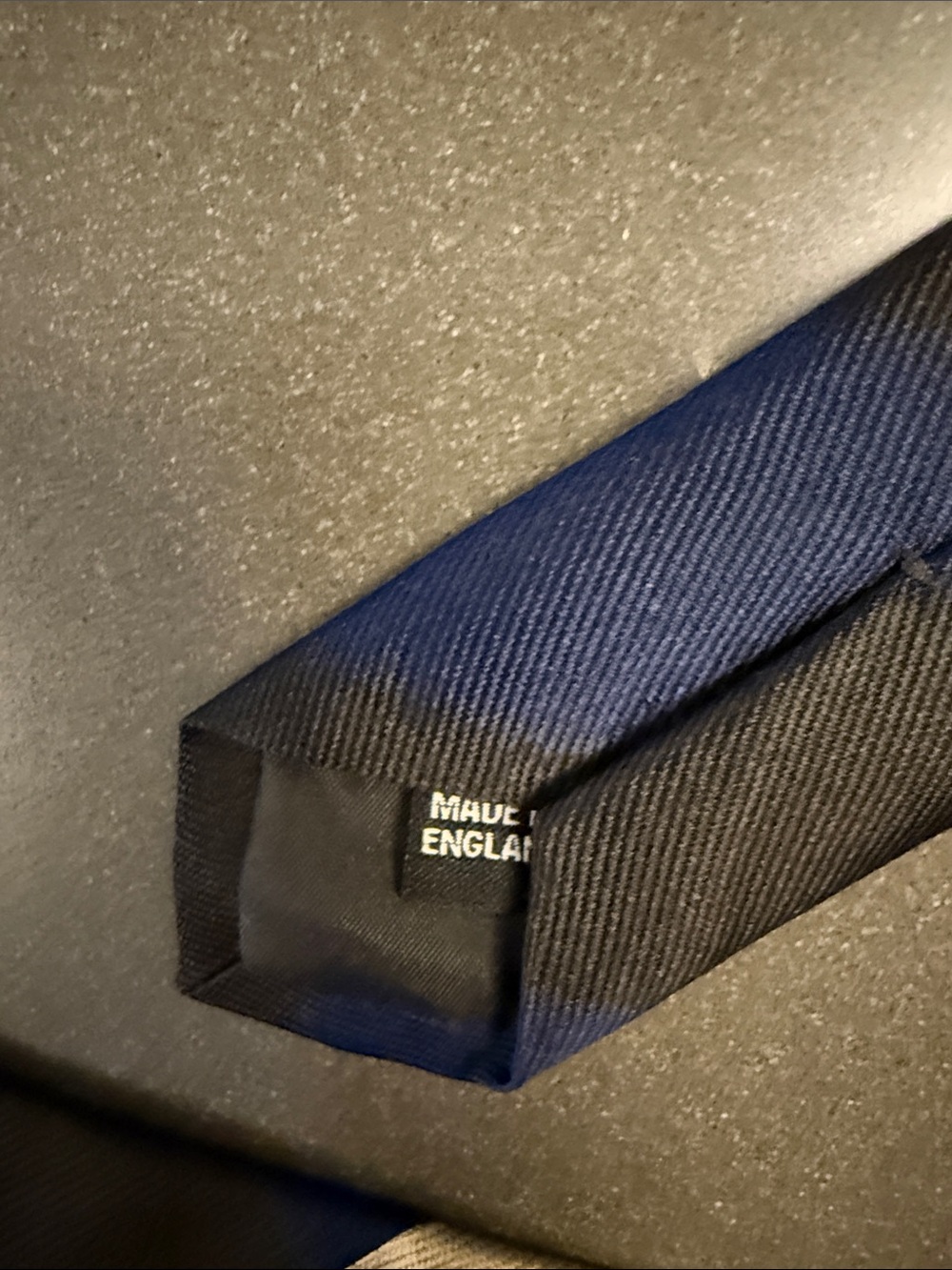 New Acne Studios Black, Navy and Cream Diagonal Stripe Silk Tie - Picture 5 of 6